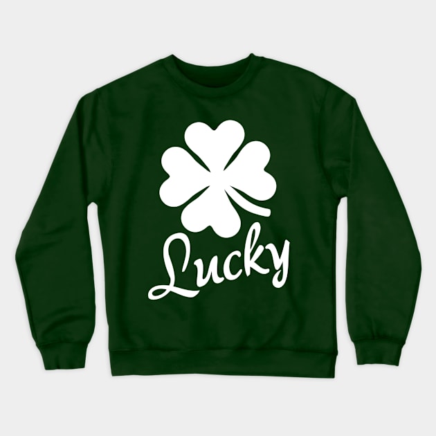 Shamrock Lucky Crewneck Sweatshirt by Designzz